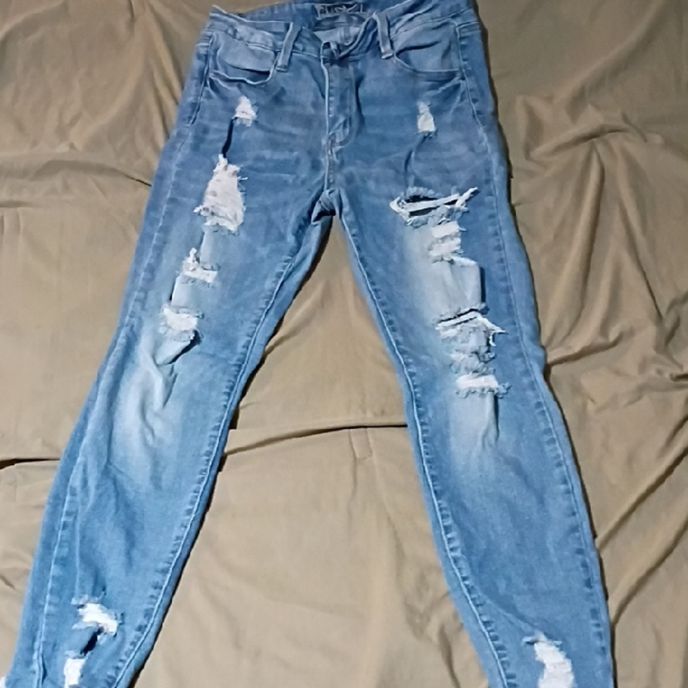 Distressed Blue Women's Jeans